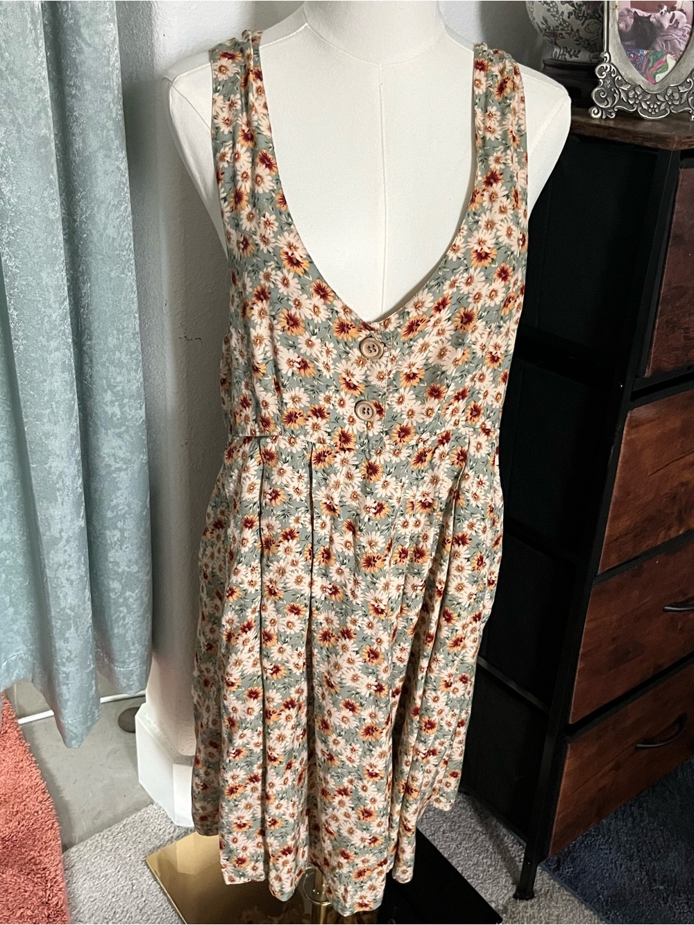 Compagnie international express daisy vintage dress m